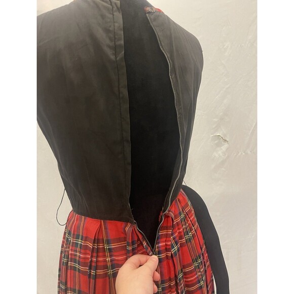 Vintage 50s/60s  red buffalo Plaid dress, Jacket and Belt Julie Clark - Picture 7 of 8